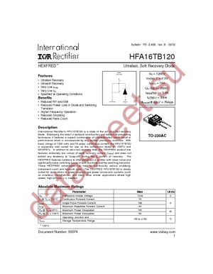 HFA16TB120 datasheet  